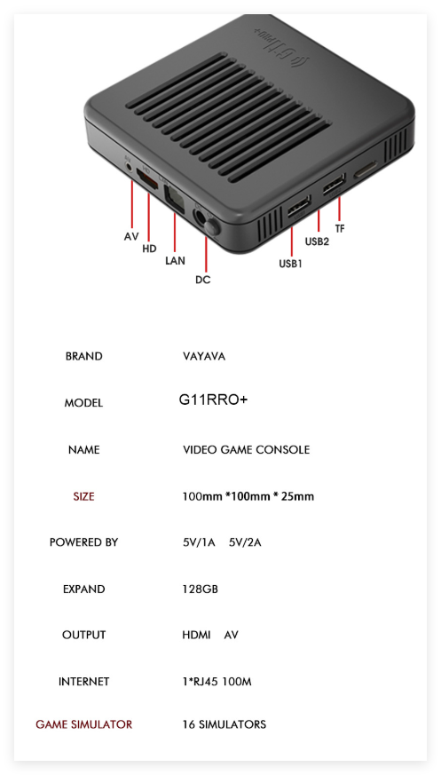 ARCADE Retro TV Game Console with 50,000 Games Support